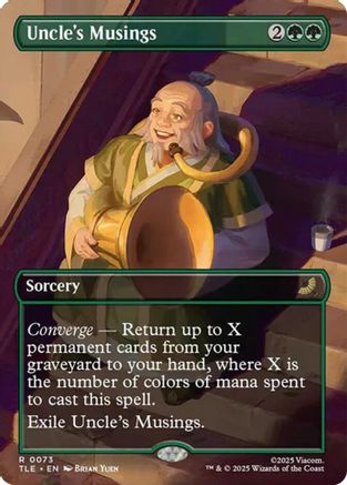 Uncle's Musings (Borderless) (73) [Avatar: The Last Airbender: Eternal-Legal] foil - Deck Out Gaming