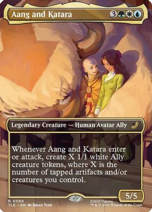 Aang and Katara (Borderless) (69) [Avatar: The Last Airbender: Eternal-Legal] foil - Deck Out Gaming