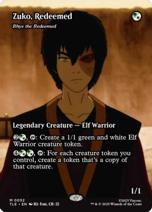 Zuko, Redeemed - Rhys the Redeemed (Borderless) (52) [Avatar: The Last Airbender: Eternal-Legal] foil - Deck Out Gaming