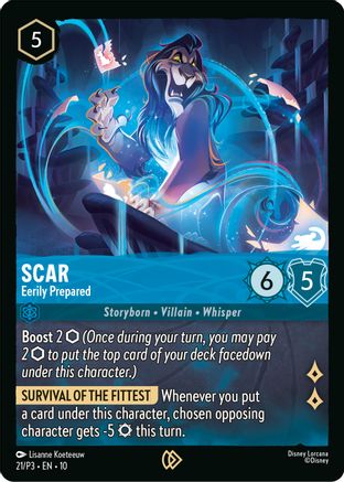 Scar - Eerily Prepared (21) [Disney Lorcana Promo Cards] Cold Foil - Deck Out Gaming