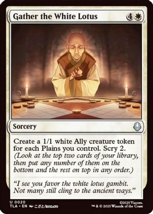 Gather the White Lotus (20) [Avatar: The Last Airbender] foil - Deck Out Gaming