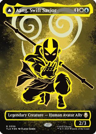 Aang, Swift Savior (Borderless) (Neon Ink Foil) (359) [Avatar: The Last Airbender] foil - Deck Out Gaming