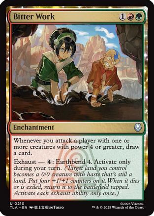 Bitter Work (210) [Avatar: The Last Airbender] foil - Deck Out Gaming