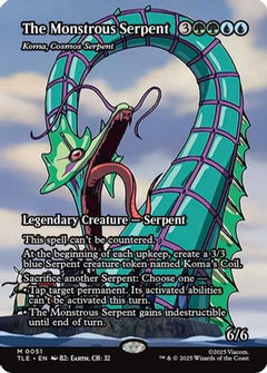 The Monstrous Serpent - Koma, Cosmos Serpent (Borderless) (51) [Avatar: The Last Airbender: Eternal-Legal] foil - Deck Out Gaming