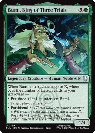 Bumi, King of Three Trials (169) [Avatar: The Last Airbender] foil - Deck Out Gaming