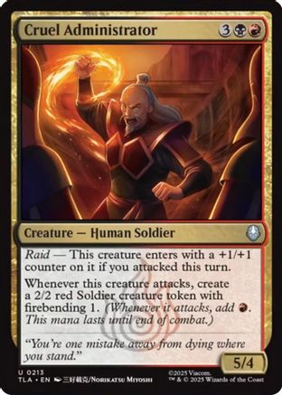 Cruel Administrator (213) [Avatar: The Last Airbender] foil - Deck Out Gaming