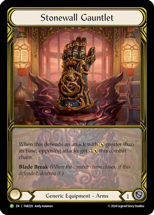 Stonewall Gauntlet (Golden) - FAB229 (FAB229) [Flesh and Blood: Promo Cards] Cold Foil - Deck Out Gaming