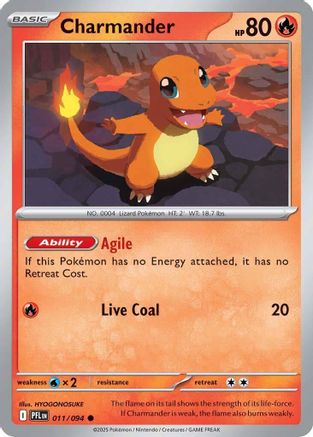 Charmander (11) [ME02: Phantasmal Flames] Reverse Holofoil - Deck Out Gaming