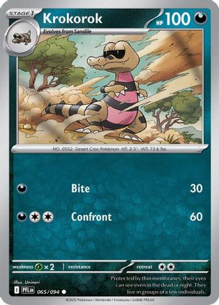 Krokorok (65) [ME02: Phantasmal Flames] Reverse Holofoil - Deck Out Gaming