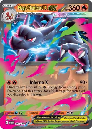 Mega Charizard X ex - 013/094 (13) [ME02: Phantasmal Flames] Holofoil - Deck Out Gaming