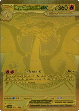 Mega Charizard X ex - 130/094 (130) [ME02: Phantasmal Flames] Holofoil - Deck Out Gaming