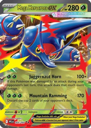 Mega Heracross ex - 004/094 (4) [ME02: Phantasmal Flames] Holofoil - Deck Out Gaming