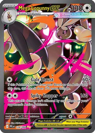 Mega Lopunny ex - 128/094 (128) [ME02: Phantasmal Flames] Holofoil - Deck Out Gaming