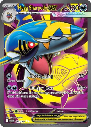 Mega Sharpedo ex - 113/094 (113) [ME02: Phantasmal Flames] Holofoil - Deck Out Gaming