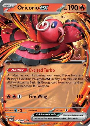 Oricorio ex - 018/094 (18) [ME02: Phantasmal Flames] Holofoil - Deck Out Gaming