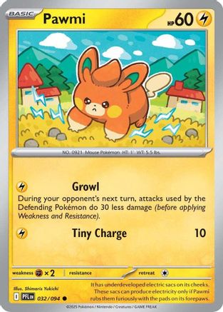 Pawmi (32) [ME02: Phantasmal Flames] Reverse Holofoil - Deck Out Gaming