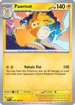 Pawmot (34) [ME02: Phantasmal Flames] Reverse Holofoil - Deck Out Gaming