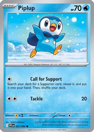 Piplup - 027/094 (27) [ME02: Phantasmal Flames] - Deck Out Gaming
