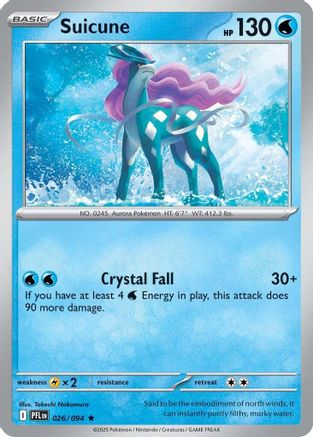 Suicune (26) [ME02: Phantasmal Flames] Holofoil - Deck Out Gaming