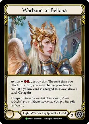 Warband of Bellona (Golden) - FAB171 (FAB171) [Flesh and Blood: Promo Cards] Cold Foil - Deck Out Gaming