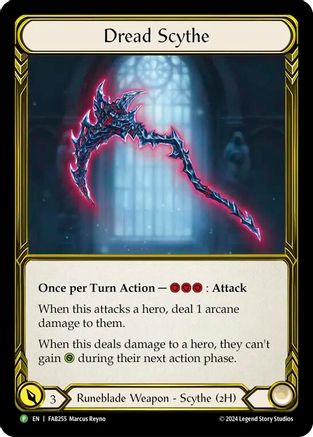 Dread Scythe (Golden) - FAB255 (FAB255) [Flesh and Blood: Promo Cards] Cold Foil - Deck Out Gaming