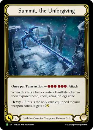 Summit, the Unforgiving (Golden) - FAB295 (FAB295) [Flesh and Blood: Promo Cards] Cold Foil - Deck Out Gaming