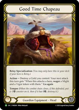 Good Time Chapeau (Golden) - FAB304 (FAB304) [Flesh and Blood: Promo Cards] Cold Foil - Deck Out Gaming