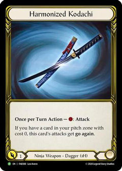Harmonized Kodachi (Left) (Golden) - FAB300 (FAB300) [Flesh and Blood: Promo Cards] Cold Foil - Deck Out Gaming