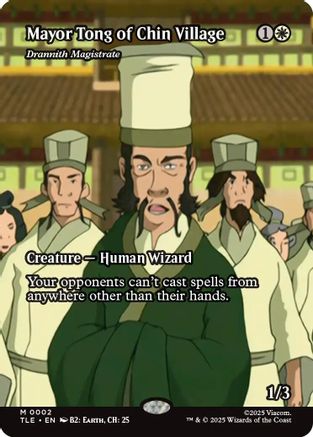 Mayor Tong of Chin Village - Drannith Magistrate (Borderless) (2) [Avatar: The Last Airbender: Eternal-Legal] - Deck Out Gaming