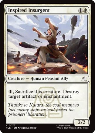 Inspired Insurgent (77) [Avatar: The Last Airbender: Eternal-Legal] foil - Deck Out Gaming