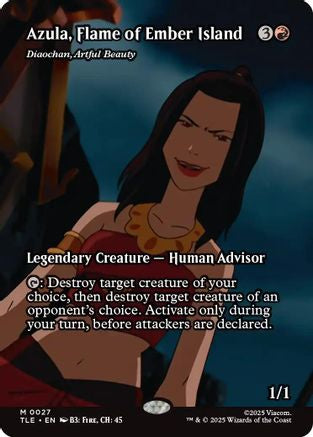 Azula, Flame of Ember Island - Diaochan, Artful Beauty (Borderless) (27) [Avatar: The Last Airbender: Eternal-Legal] - Deck Out Gaming
