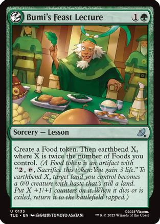 Bumi's Feast Lecture (133) [Avatar: The Last Airbender: Eternal-Legal] foil - Deck Out Gaming