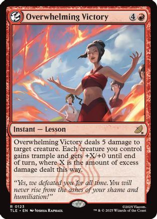 Overwhelming Victory (123) [Avatar: The Last Airbender: Eternal-Legal] foil - Deck Out Gaming