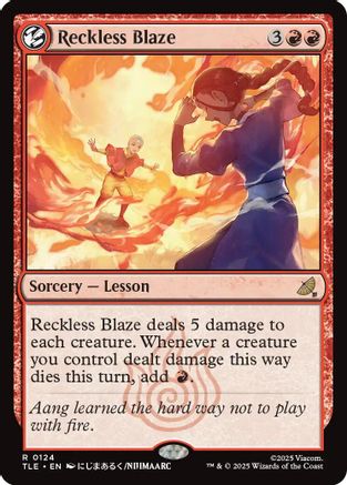 Reckless Blaze (124) [Avatar: The Last Airbender: Eternal-Legal] foil - Deck Out Gaming