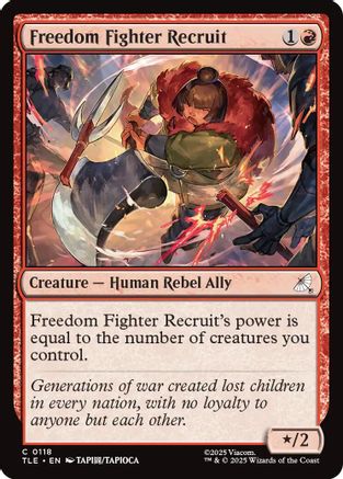 Freedom Fighter Recruit (118) [Avatar: The Last Airbender: Eternal-Legal] - Deck Out Gaming