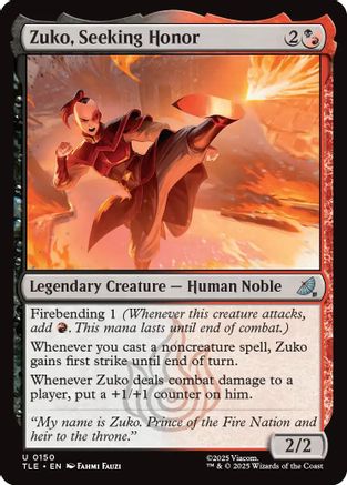 Zuko, Seeking Honor (150) [Avatar: The Last Airbender: Eternal-Legal] foil - Deck Out Gaming