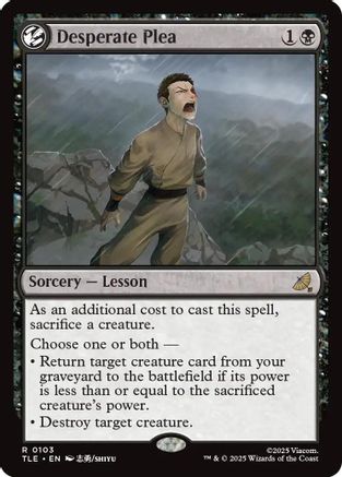 Desperate Plea (103) [Avatar: The Last Airbender: Eternal-Legal] foil - Deck Out Gaming