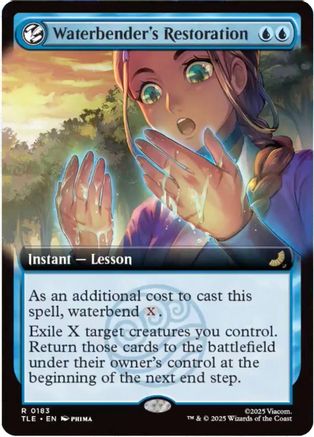 Waterbender's Restoration (Extended Art) (183) [Avatar: The Last Airbender: Eternal-Legal] foil - Deck Out Gaming