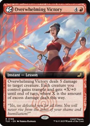 Overwhelming Victory (Extended Art) (196) [Avatar: The Last Airbender: Eternal-Legal] foil - Deck Out Gaming