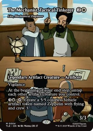 The Mechanist, Tactical Tinkerer - Lita, Mechanical Engineer (Borderless) (4) [Avatar: The Last Airbender: Eternal-Legal] - Deck Out Gaming