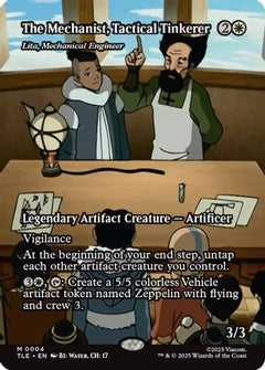 The Mechanist, Tactical Tinkerer - Lita, Mechanical Engineer (Borderless) (4) [Avatar: The Last Airbender: Eternal-Legal] foil - Deck Out Gaming