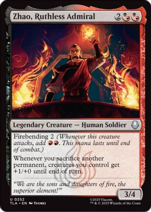 Zhao, Ruthless Admiral (252) [Avatar: The Last Airbender] foil - Deck Out Gaming