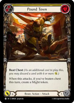 Pound Town (Yellow) (ARR020) [Armory Deck: Rhinar] - Deck Out Gaming