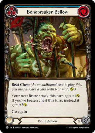 Bonebreaker Bellow (Blue) (ARR025) [Armory Deck: Rhinar] - Deck Out Gaming