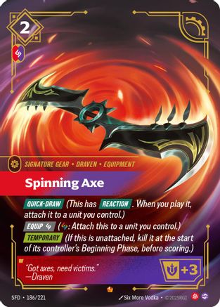 Spinning Axe (186/221) [Spiritforged] Foil - Deck Out Gaming