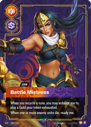 Sivir - Battle Mistress (203/221) [Spiritforged] Foil - Deck Out Gaming