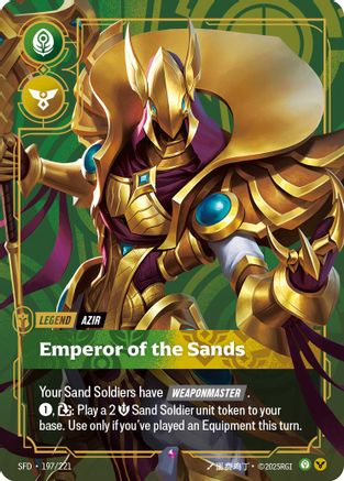 Azir - Emperor of the Sands (197/221) [Spiritforged] Foil - Deck Out Gaming