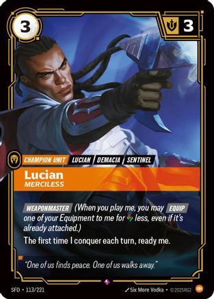 Lucian - Merciless (113/221) [Spiritforged] Foil - Deck Out Gaming