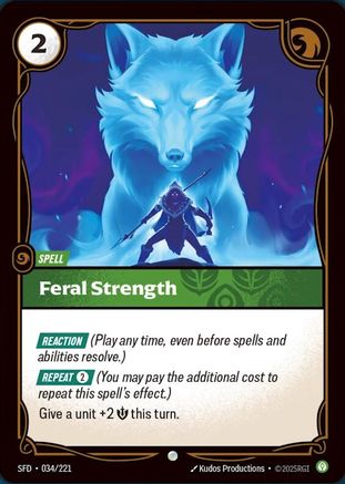 Feral Strength (034/221) [Spiritforged] Foil - Deck Out Gaming