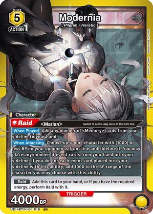 Modernia (019) (UE14BT/NIK-1-019) [UE14BT: GODDESS OF VICTORY: NIKKE] Foil - Deck Out Gaming